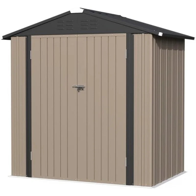 Outdoor Metal Storage Shed With Lockable Door Heavy Duty