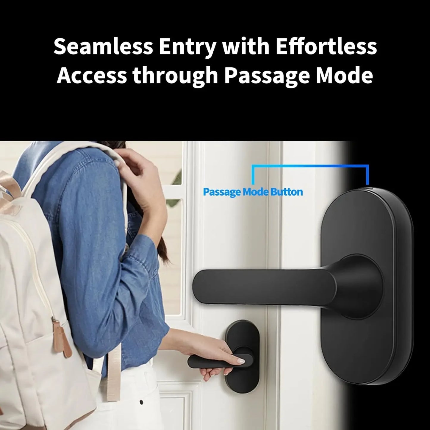 Smart Lock U300 Fingerprint Keyless Entry Door Lock With Handle