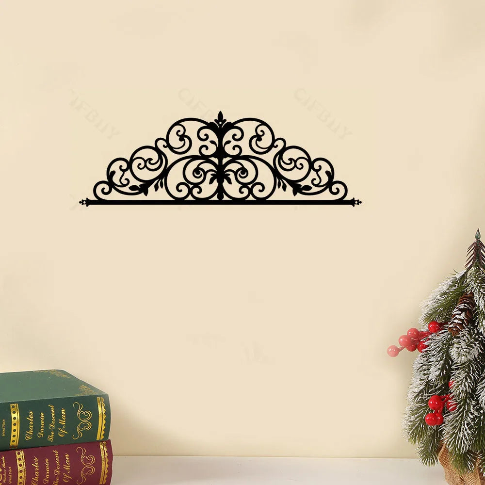 Helloyoung Floral Inspired Metal Door Crown Ornament