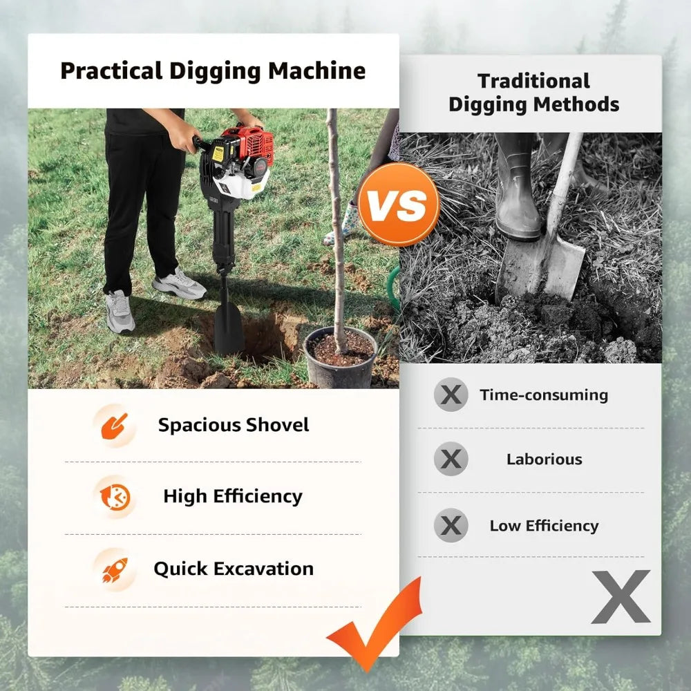 Handheld Gas Powered Trencher Digger For Garden And Tree Roots