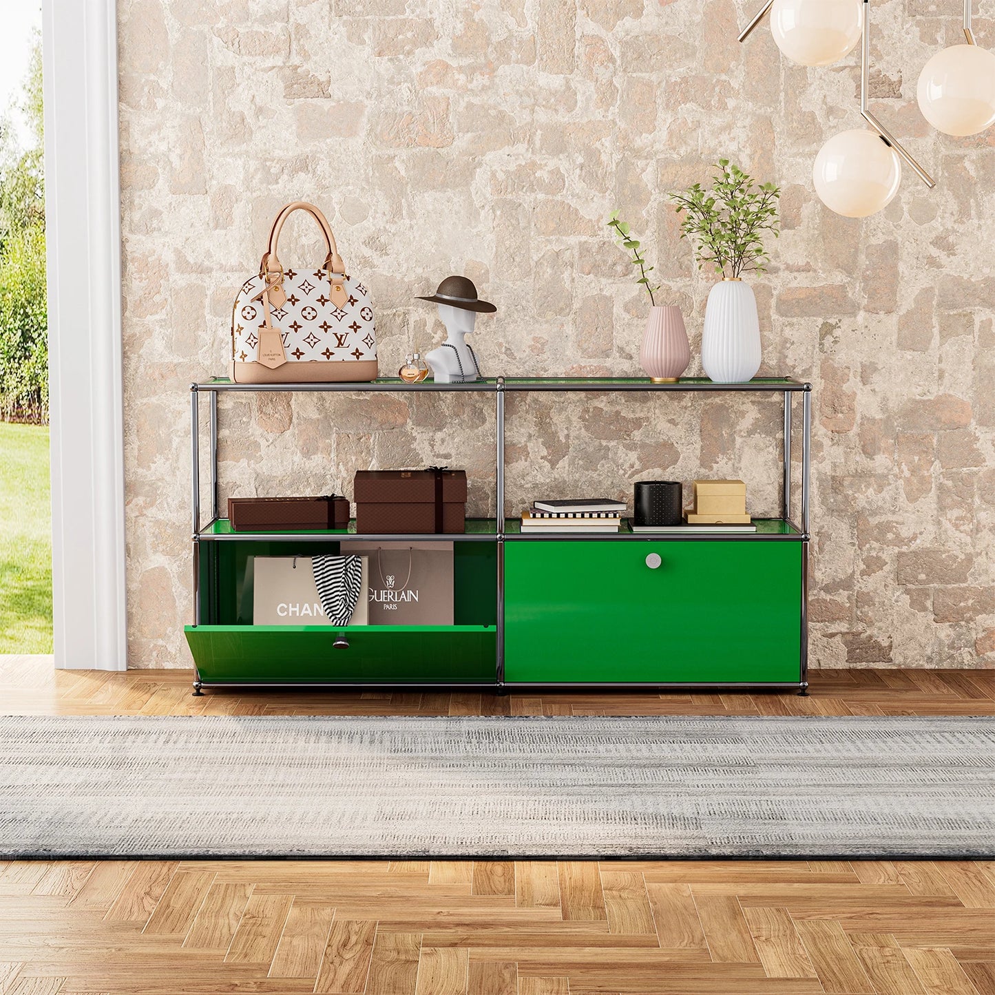 Stainless Steel Storage Cabinet Sideboard For Living Room