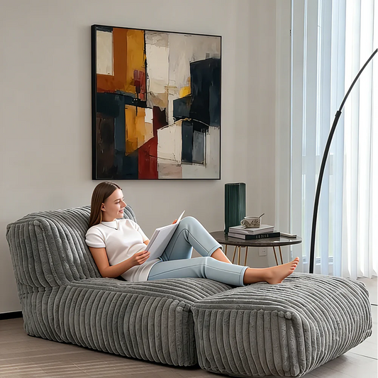 Memory Foam Bean Bag Lounger Chair For Adults Living Room