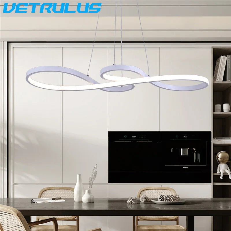VETRULUS Modern Acrylic LED Pendant Light For Dining And Living
