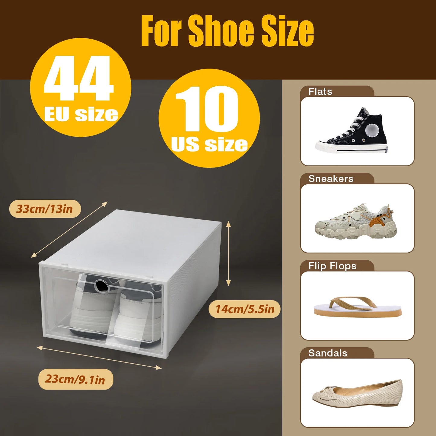 Transparent Plastic Shoe Box Set 24 Pieces Stackable Organizer