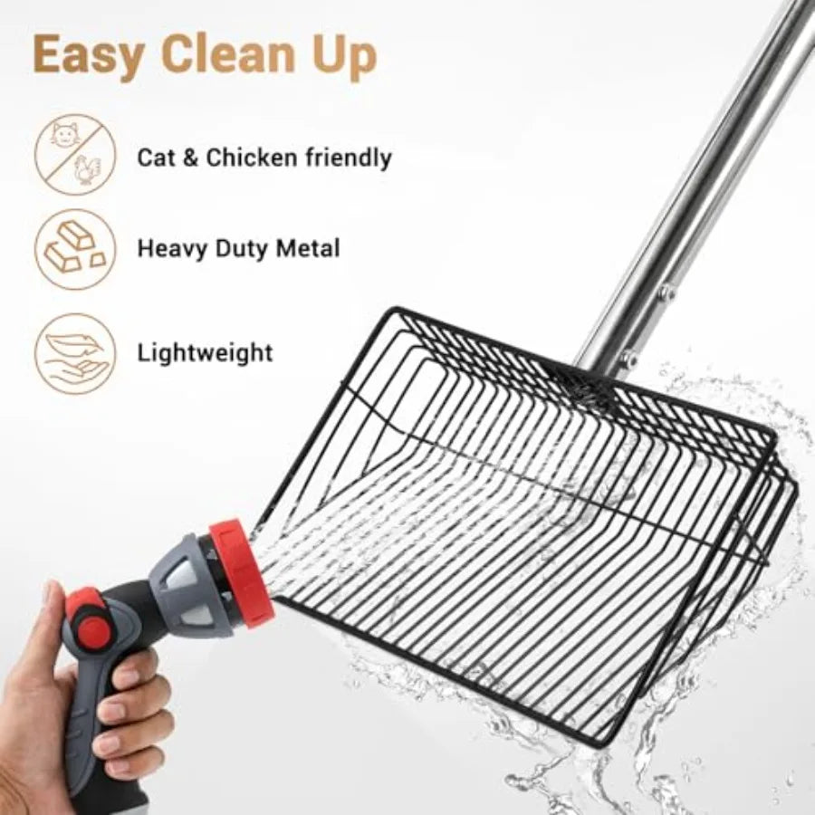 SHXI Chicken Poop Scooper With Stainless Steel Handle