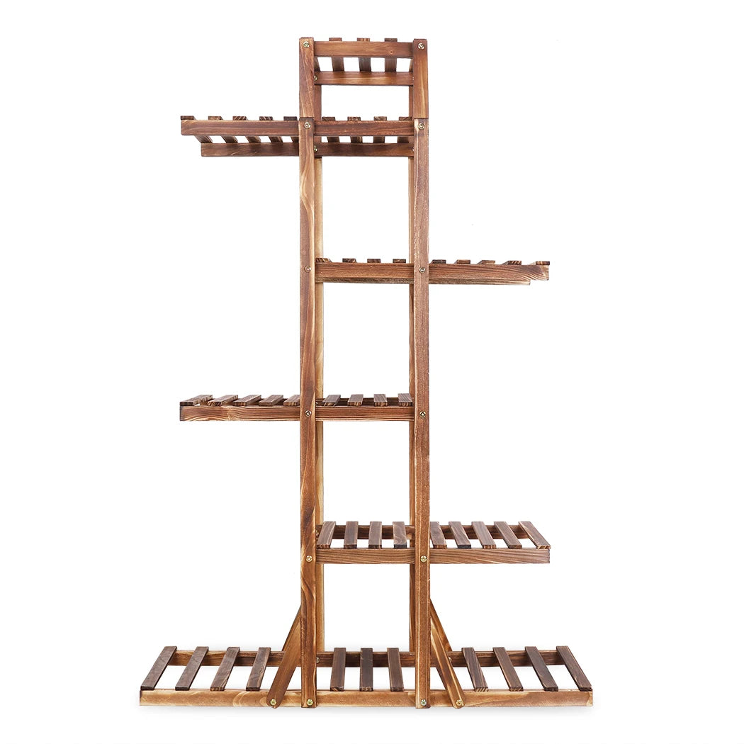 Wisfor 6 Tier Wood Flower Planter Pot Stand Display Rack