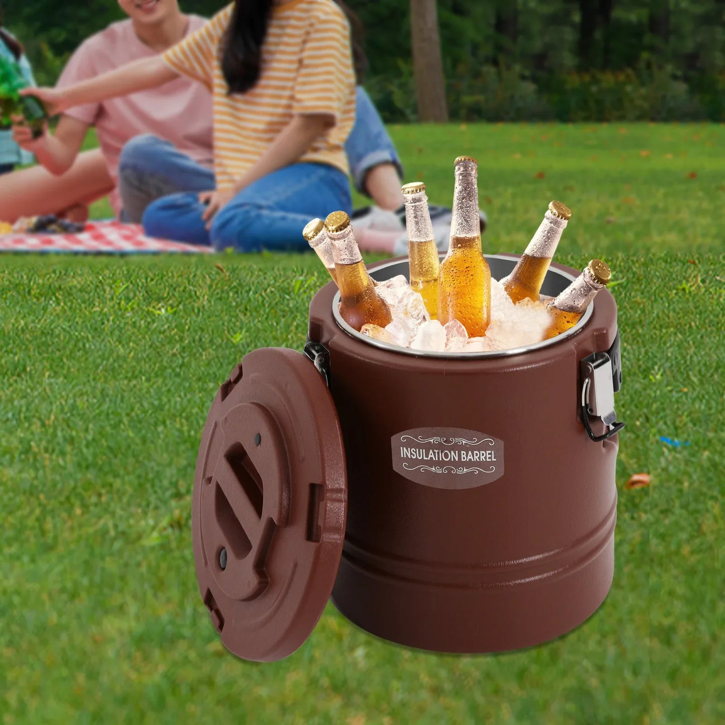 Portable Insulated Stainless Steel Bucket For Hot And Cold Leakproof