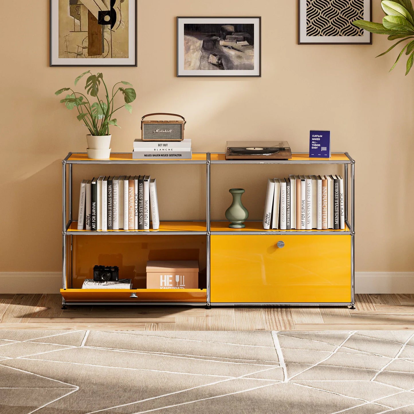 Stainless Steel Storage Cabinet Sideboard For Living Room