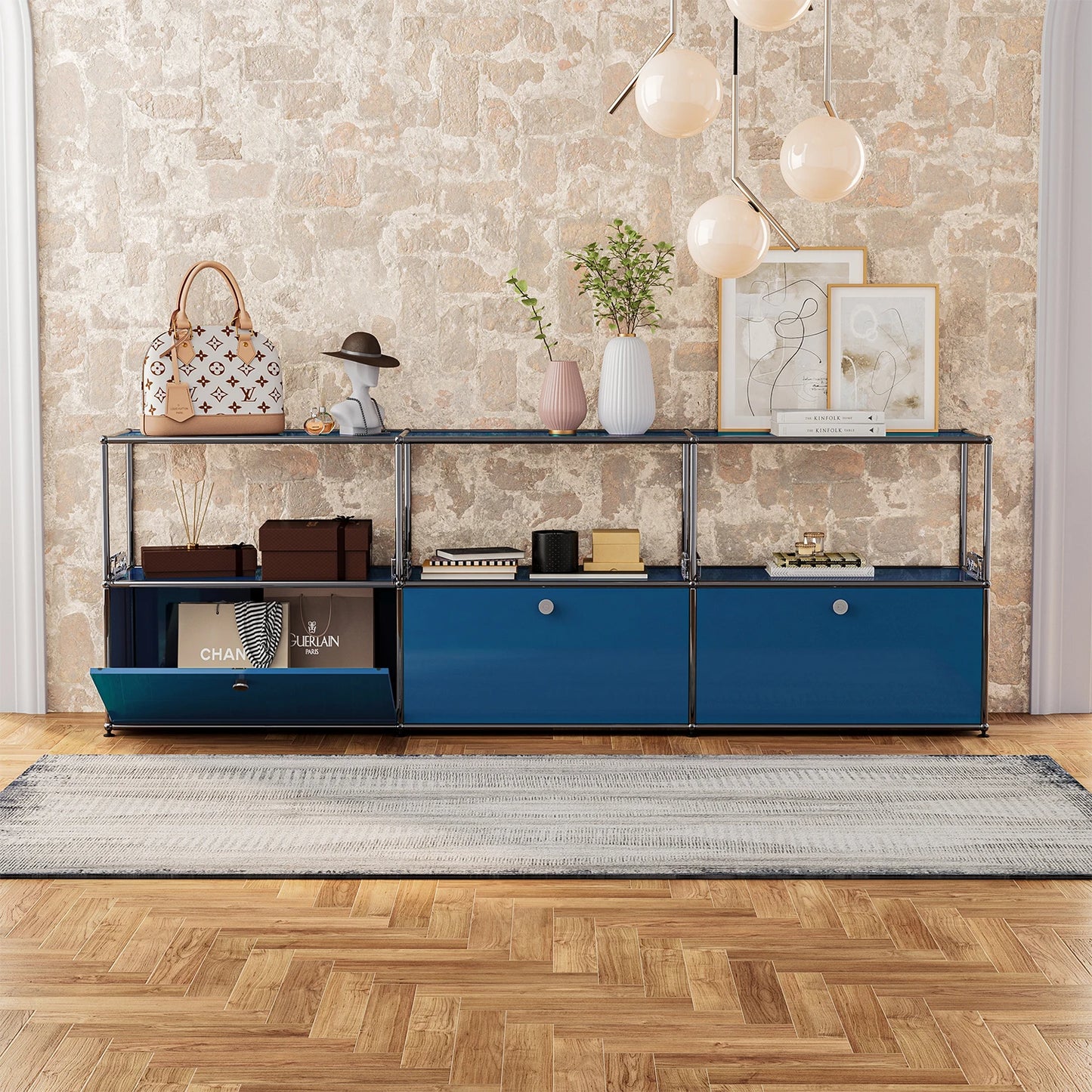 Stainless Steel Storage Cabinet Sideboard For Living Room