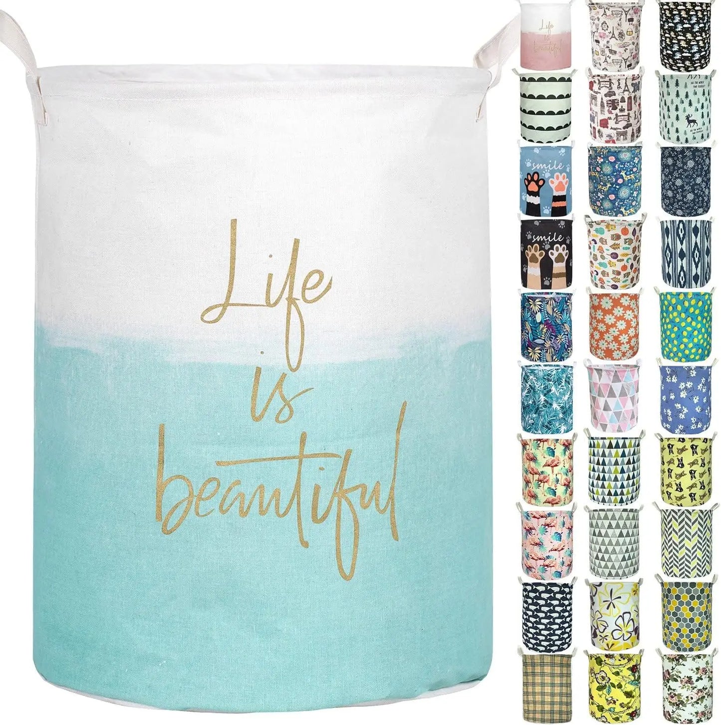 NONECN Merdes Foldable Laundry Hamper Waterproof Basket