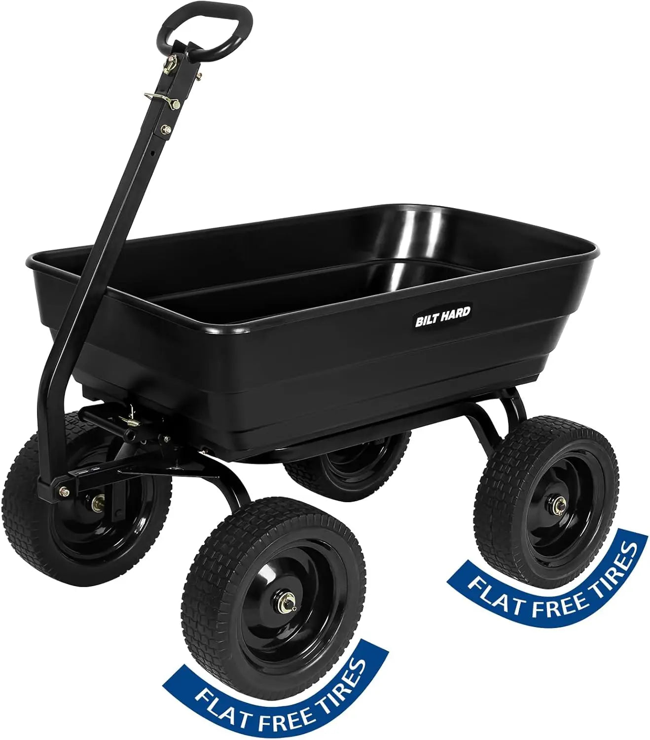 BILT HARD Poly Yard Dump Cart Rotating Handle 600 Lbs