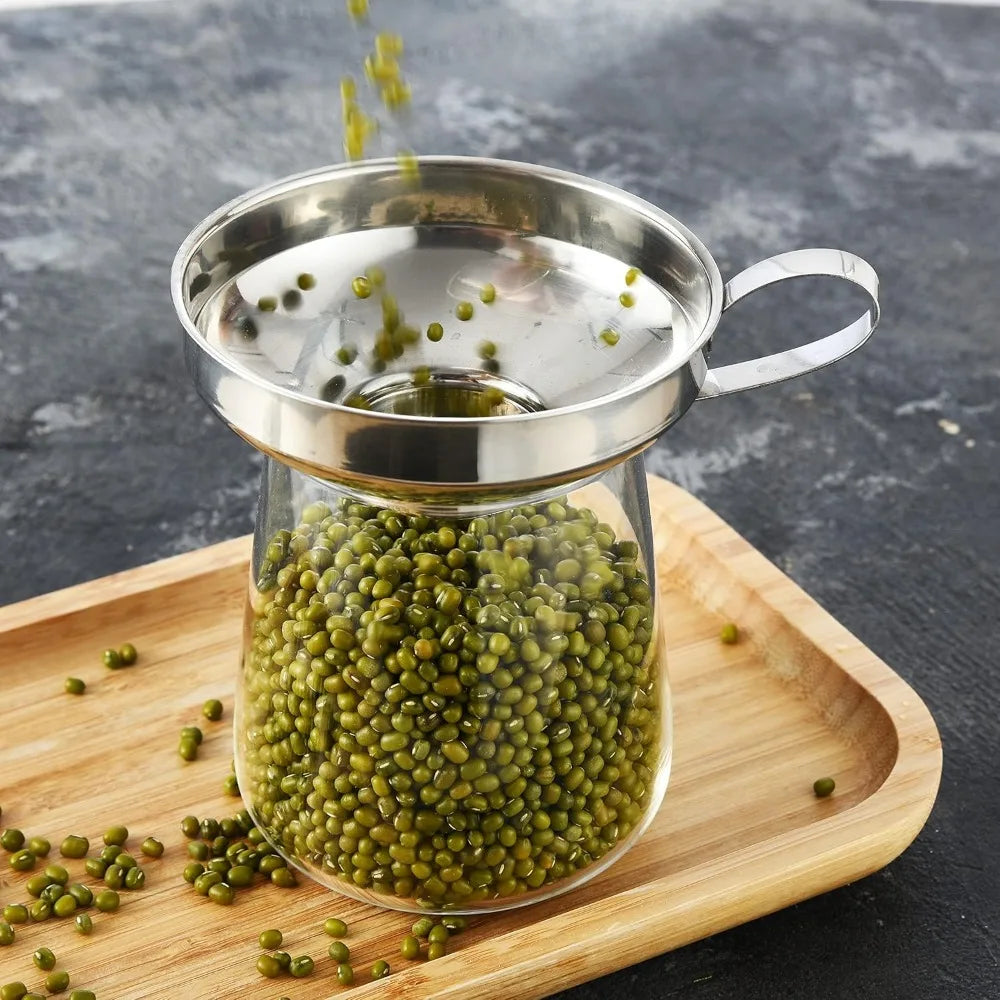 Wide Mouth Mason Jar Canning Funnel With Filter For Kitchen