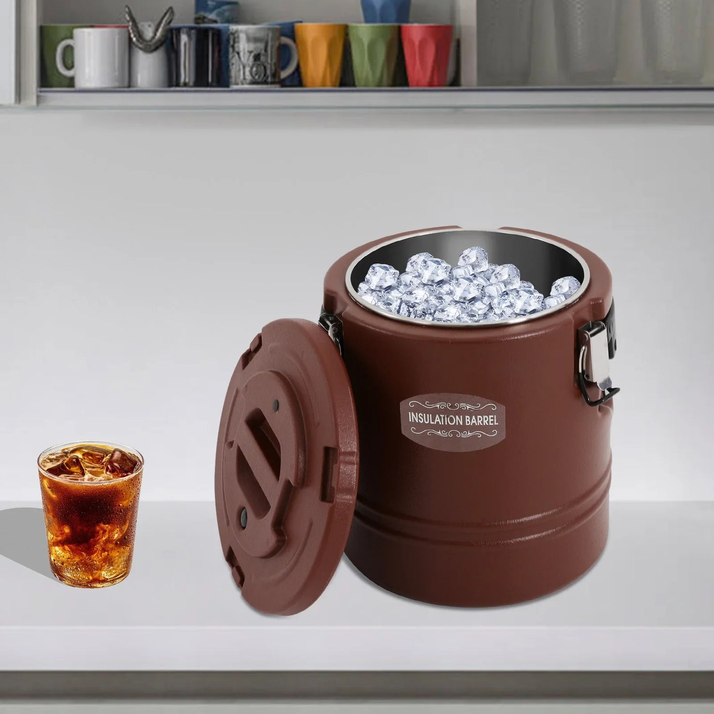 Portable Insulated Stainless Steel Bucket With Leakproof Handle