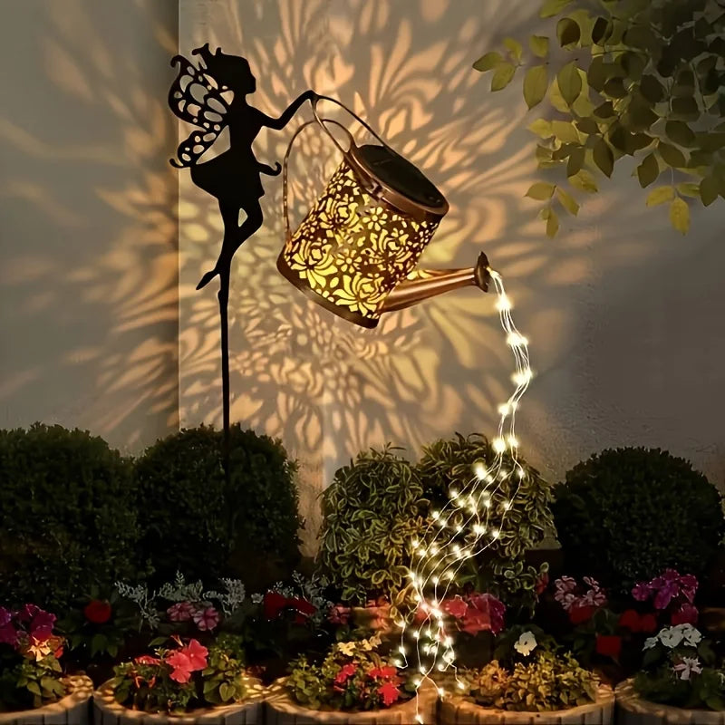 Monibloom Solar Watering Can Lights IP65 Hanging Garden Decor