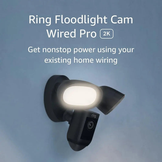 Wired Pro Floodlight Security Camera With 2K Video And Night Vision