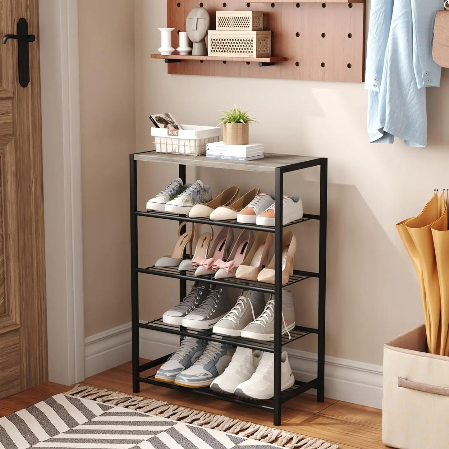 5 Tier Shoe Rack Organizer For Closet And Entryway