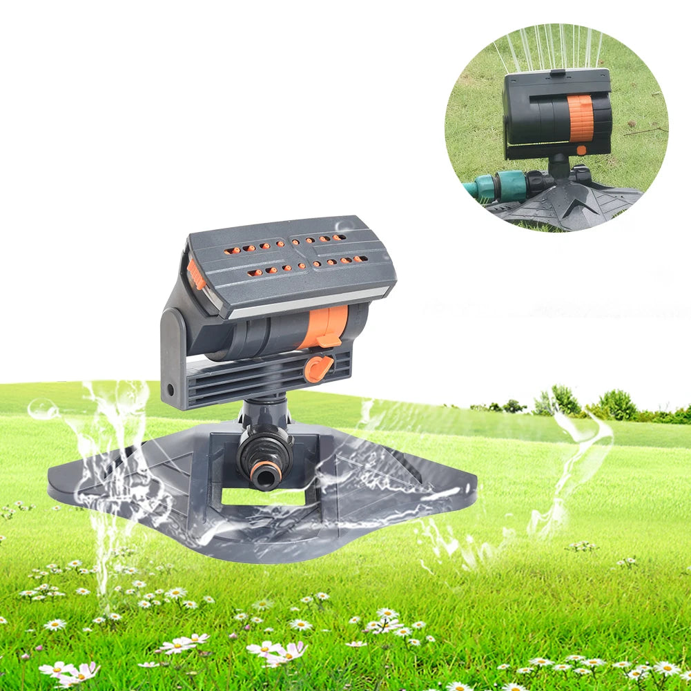 Automatic Garden Sprinkler With Adjustable Coverage And 16 Holes