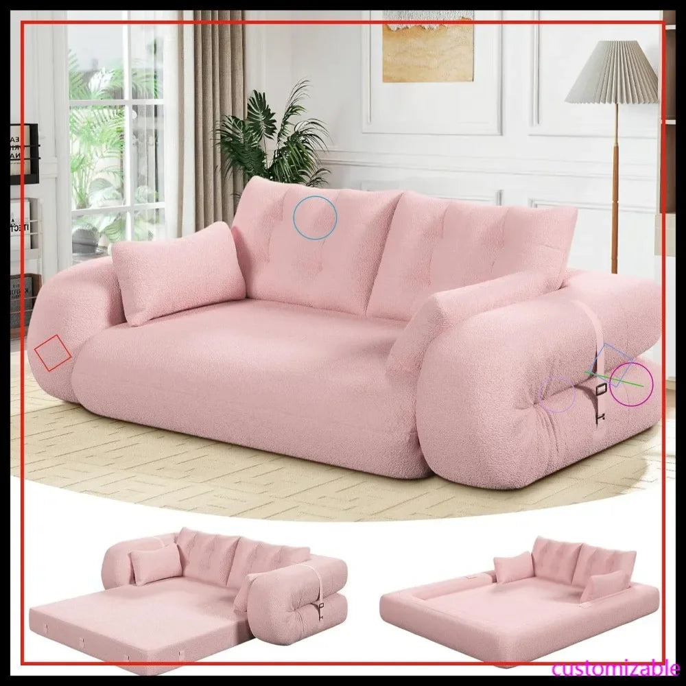 3in1 Sleeper Sofa Bed Futon Couch For Living Room Comfort