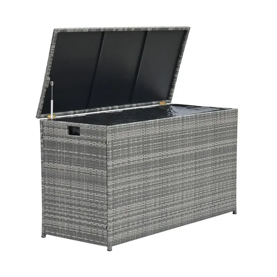 Weather Resistant Rattan Wicker Storage Box With Soft Close Hinges