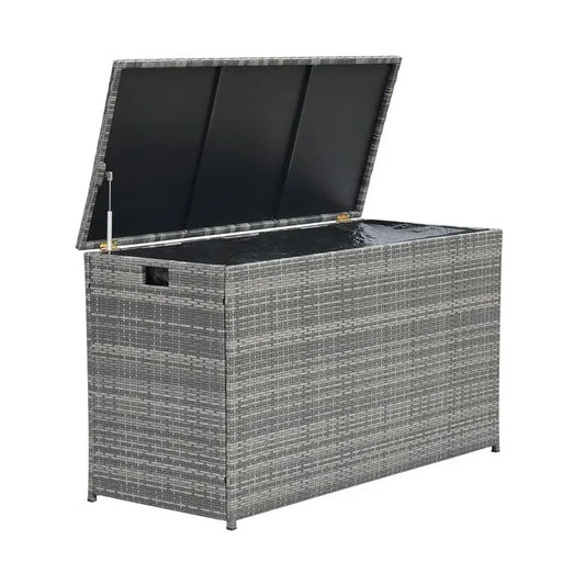 Weather Resistant Rattan Wicker Storage Box With Soft Close Hinges