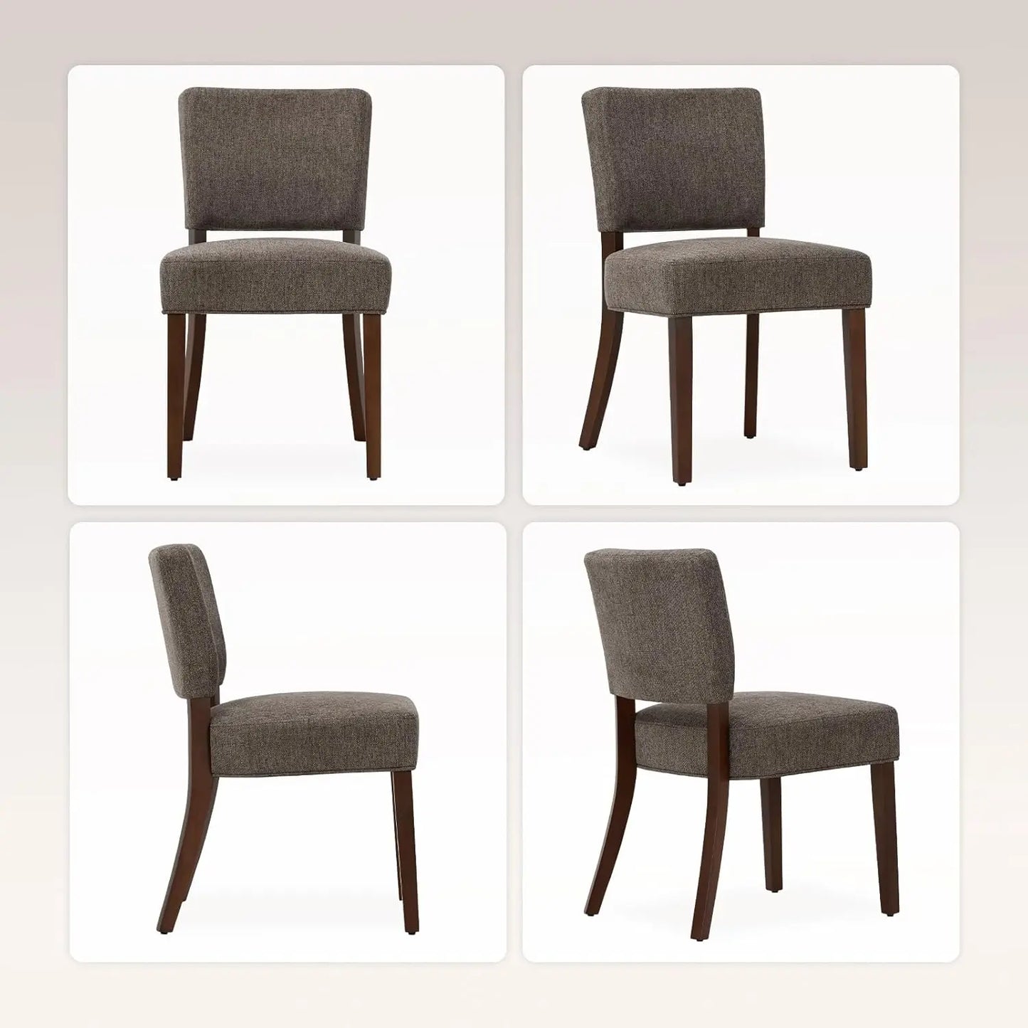 XMSJ Mid Century Dining Chairs Set 6 Upholstered Back