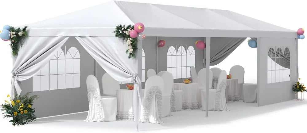Outdoor Canopy Tent Gazebo Shelter With Removable Side Walls