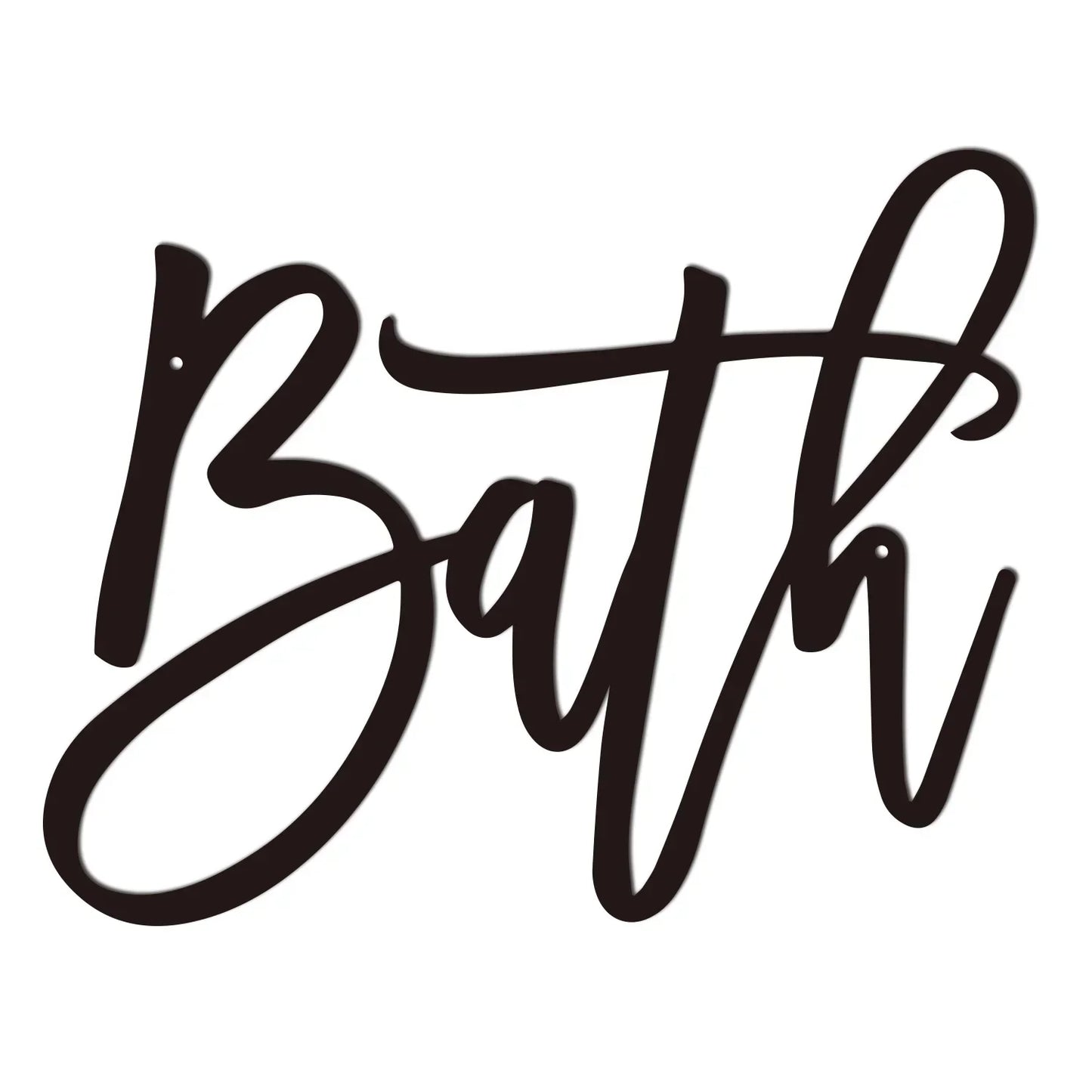 HELLOYOUNG Bath Metal Word Wall Sign For Powder Room
