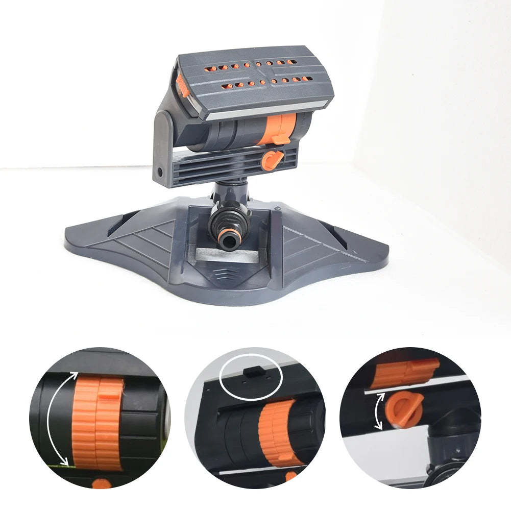 Automatic Garden Sprinkler With Adjustable Coverage And 16 Holes