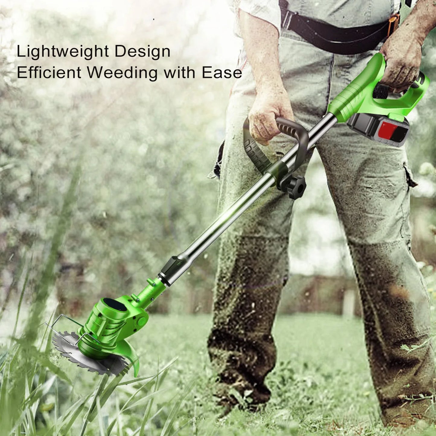 Geevorks Battery Powered Weed Trimmer Cordless Lawn Edger