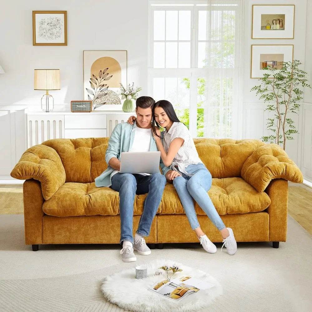 Cloud Couch Chenille Tufted Sofa For Modern Living Room