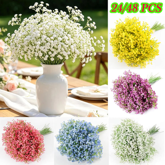 Artificial Babysbreath Flowers Starry Sky White For Wedding Tables Decor