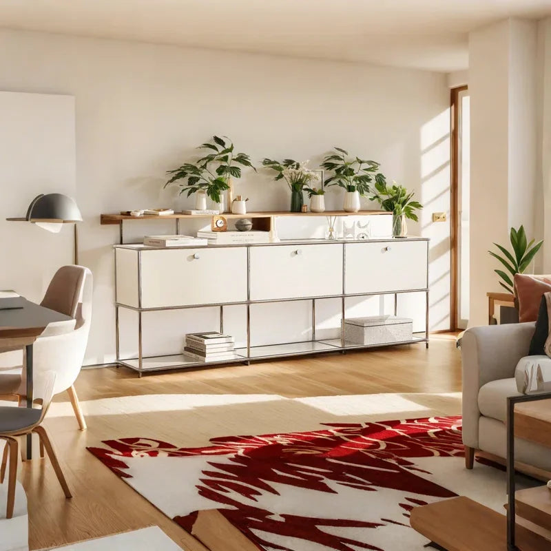 Stainless Steel Storage Cabinet Sideboard For Living Room
