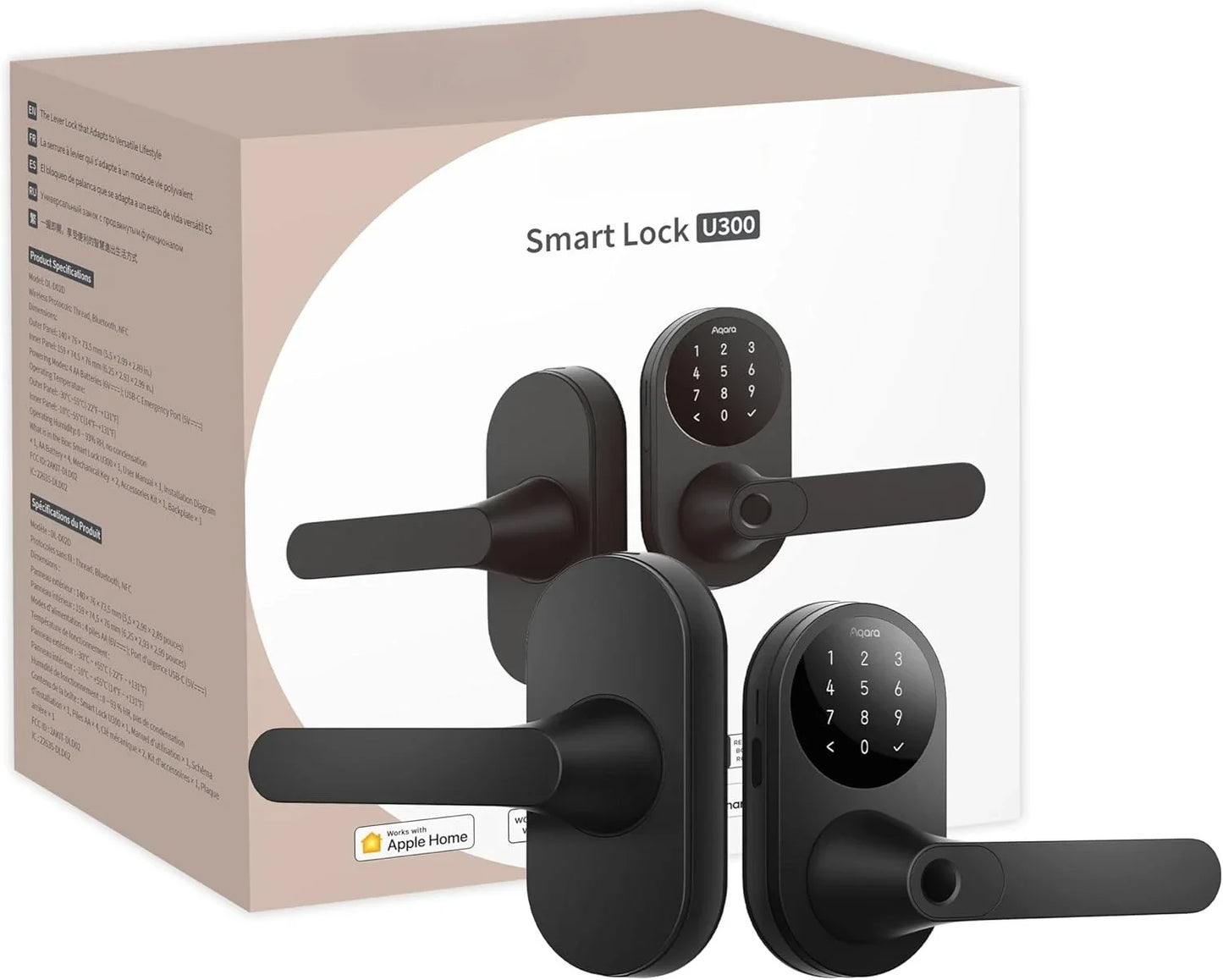 Smart Lock U300 Fingerprint Keyless Entry Door Lock With Handle