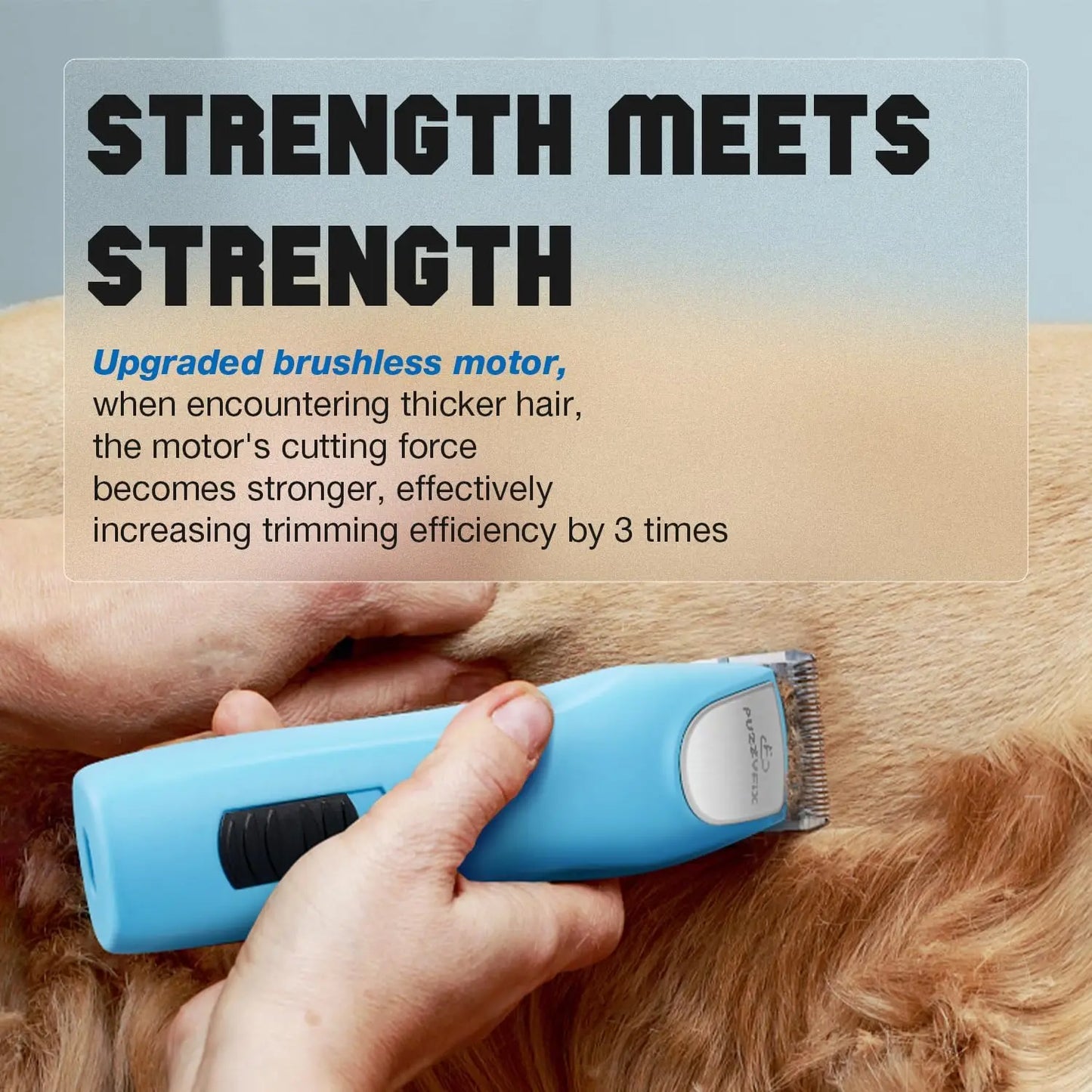 Cordless Dog Clippers With Detachable Blades And Guide Combs