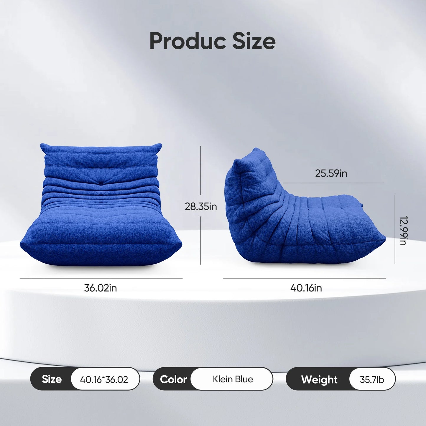 Champracer Bean Bag Floor Sofa Lazy Couch Tatami Reading Chair