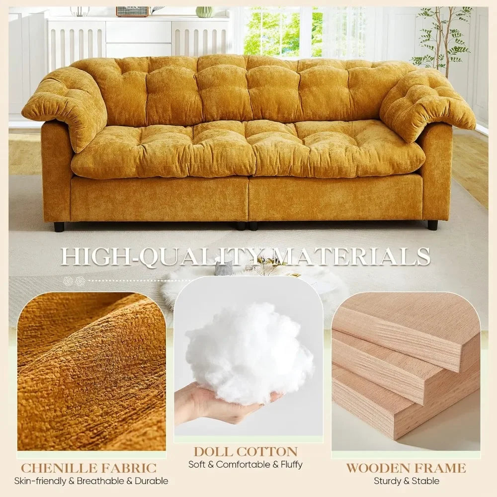 Cloud Couch Chenille Tufted Sofa For Modern Living Room