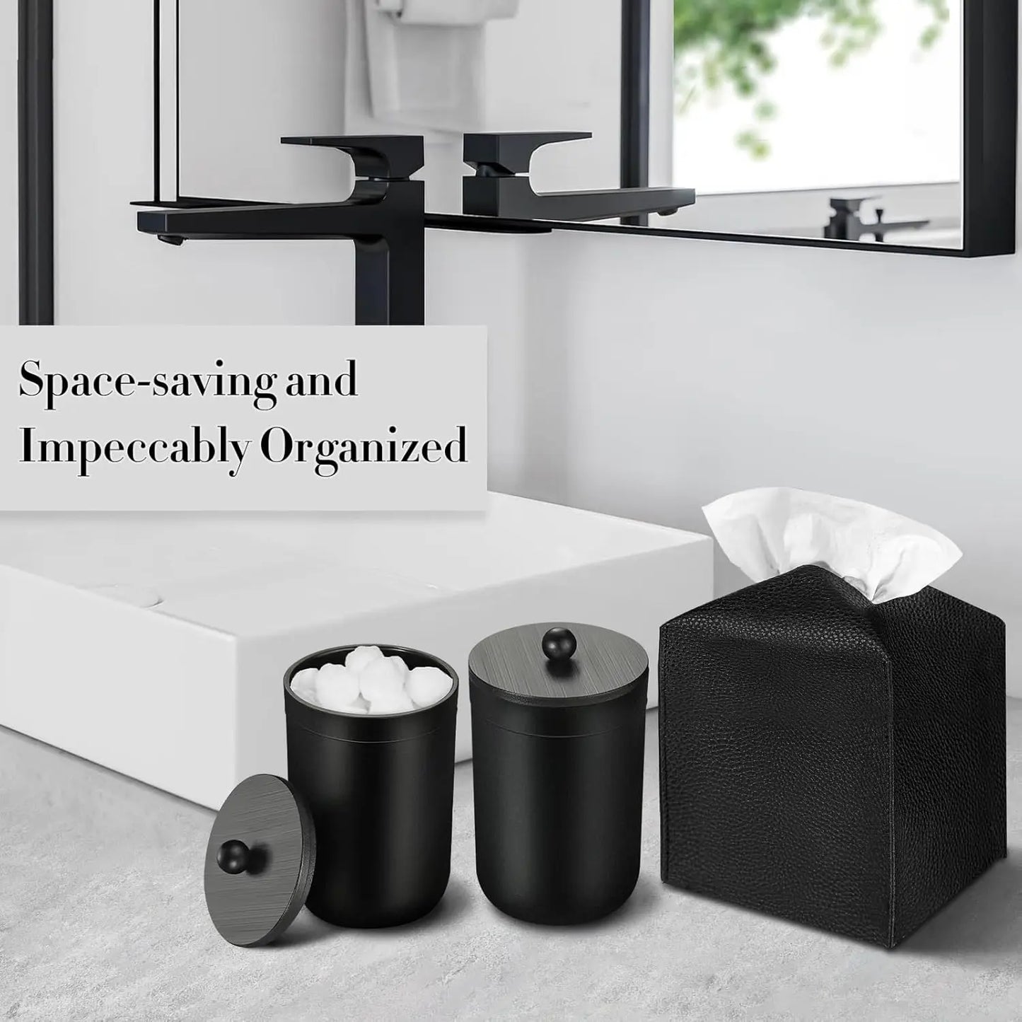 10-Piece Bathroom Accessory Set With Trash Can And Dispenser