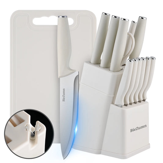 Mothe Professional Knife Set With Built In Sharpener Holder