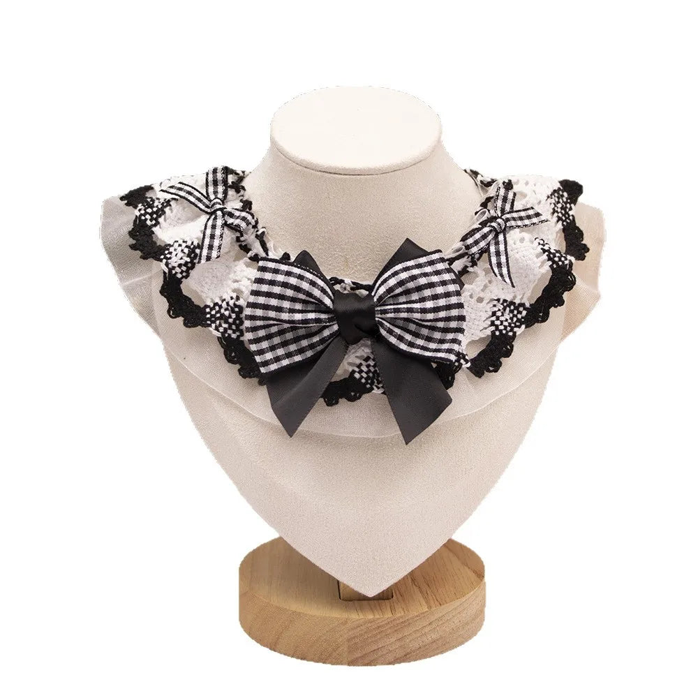 Pet Teddy Lace Bow Water Scarf For Cats And Small Dogs