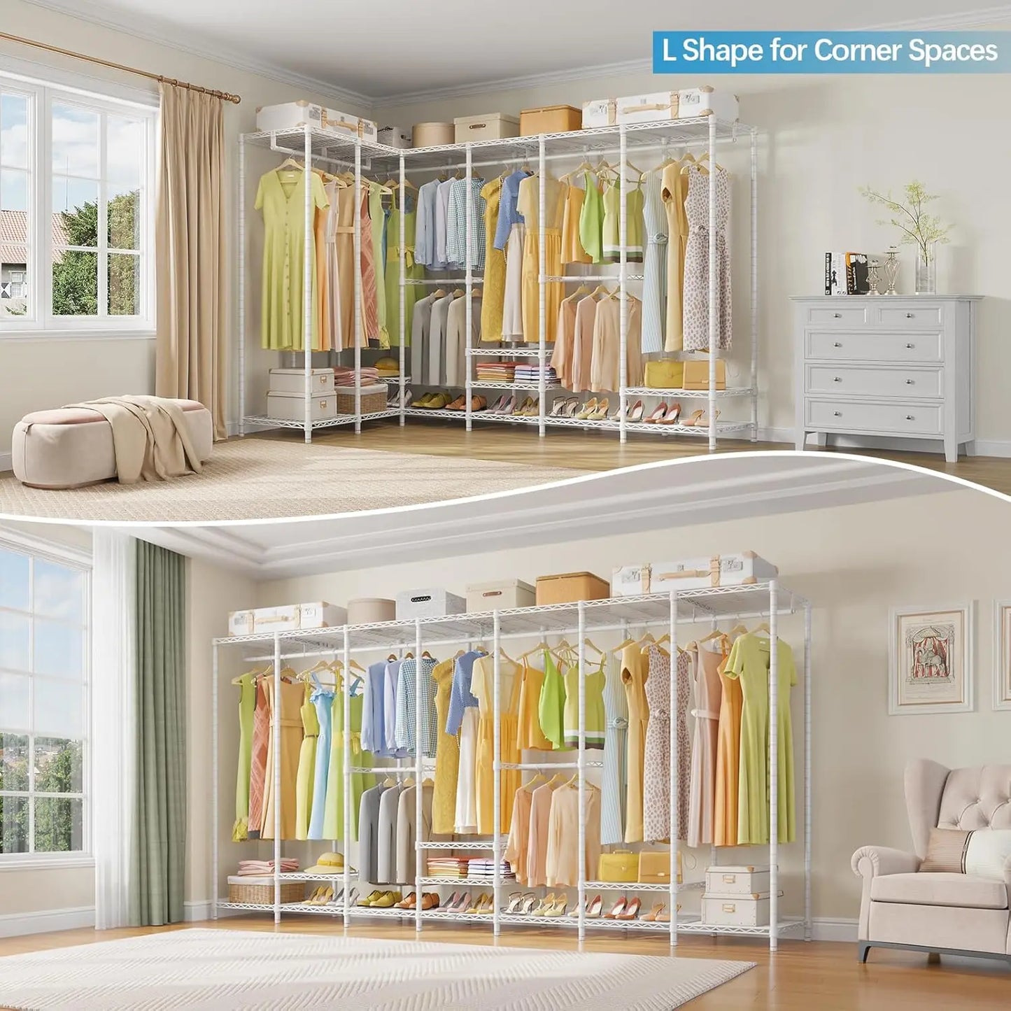 Freestanding Heavy Duty Clothes Rack 1670lbs Capacity