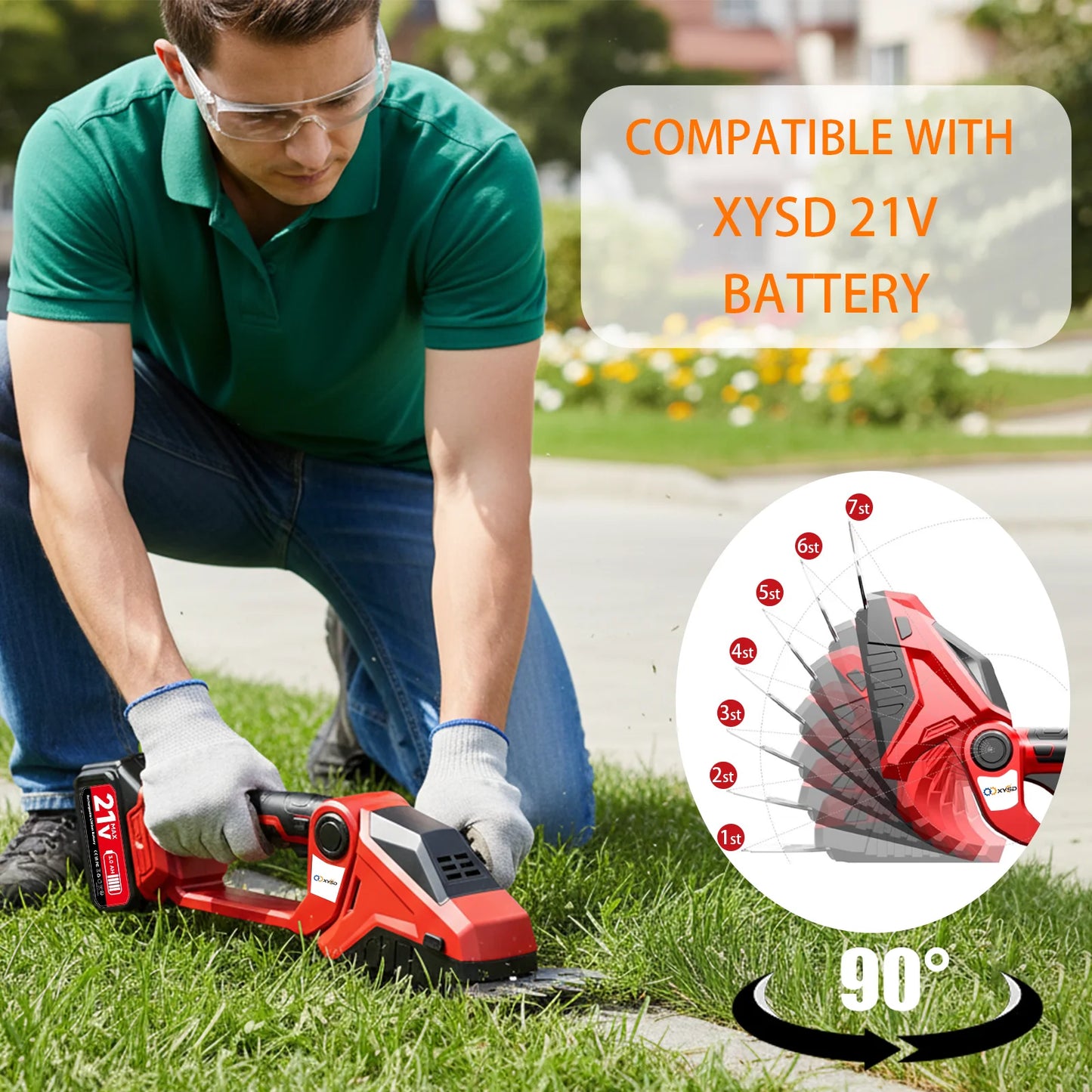 2 In 1 Cordless Hedge Trimmer And Grass Shear Battery