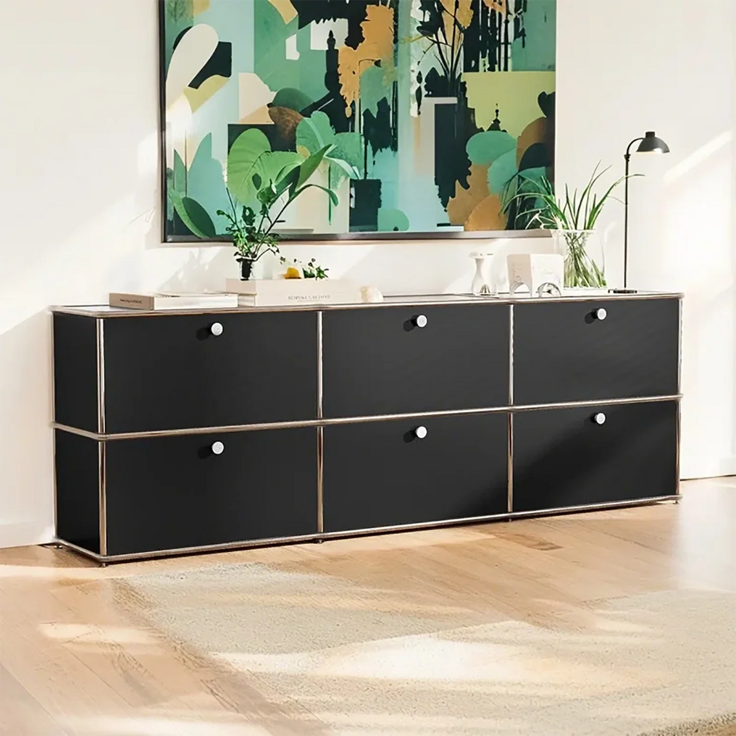 Stainless Steel Storage Cabinet Sideboard For Living Room