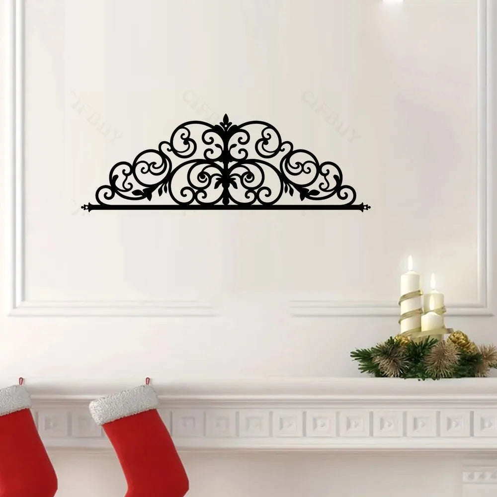 Helloyoung Floral Inspired Metal Door Crown Ornament