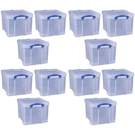 Useful Box Storage Bin With Snap Lid And Clip Handles