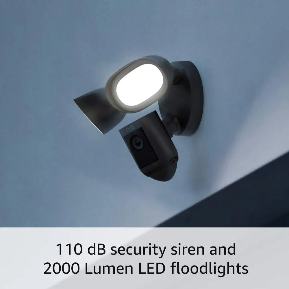Wired Pro Floodlight Security Camera With 2K Video And Night Vision