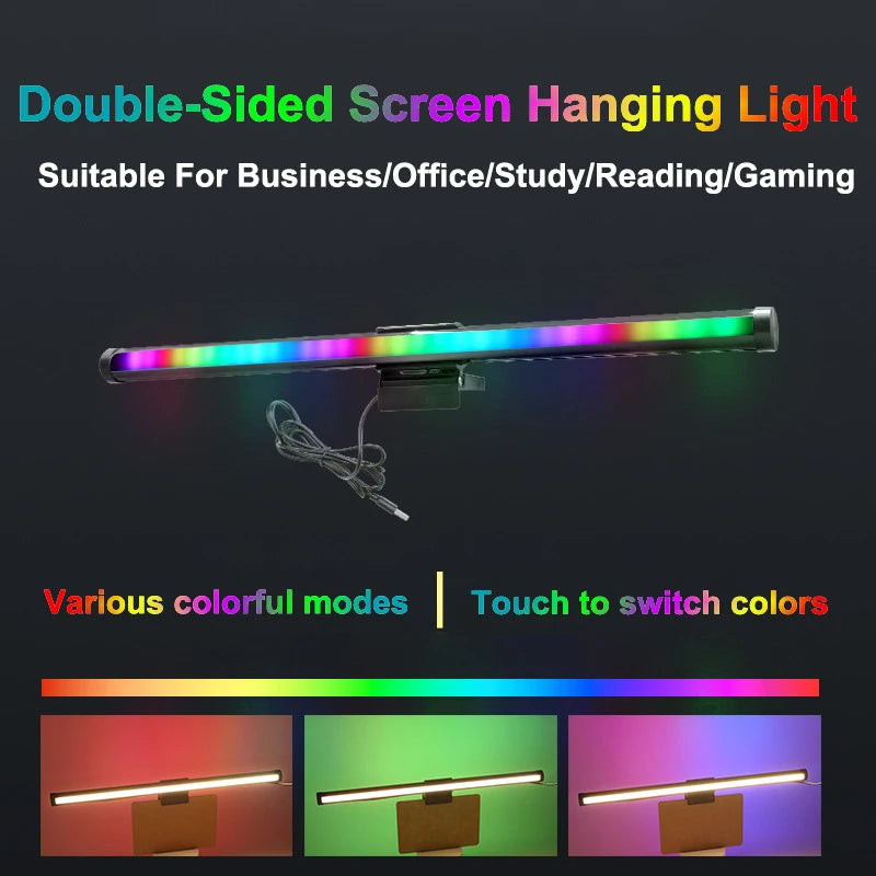 FEICAN Wall-Mounted Atmosphere Monitor Light Bar For Gaming Stepless Dimming