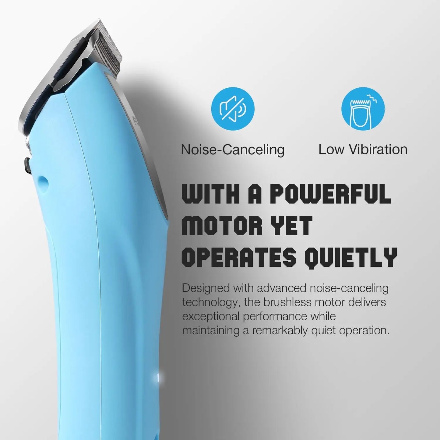 Cordless Dog Clippers With Detachable Blades And Guide Combs