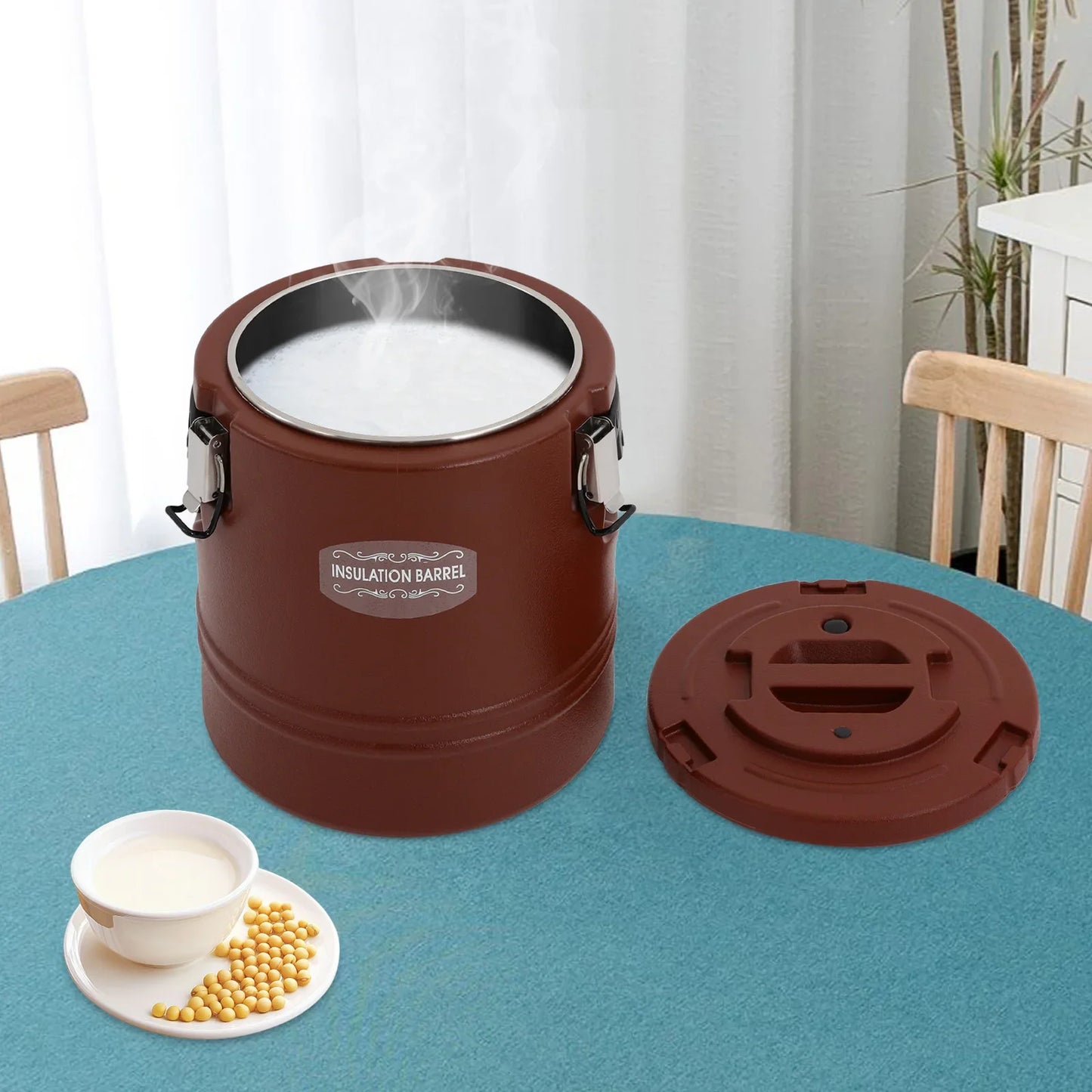 Portable Insulated Stainless Steel Bucket With Leakproof Handle