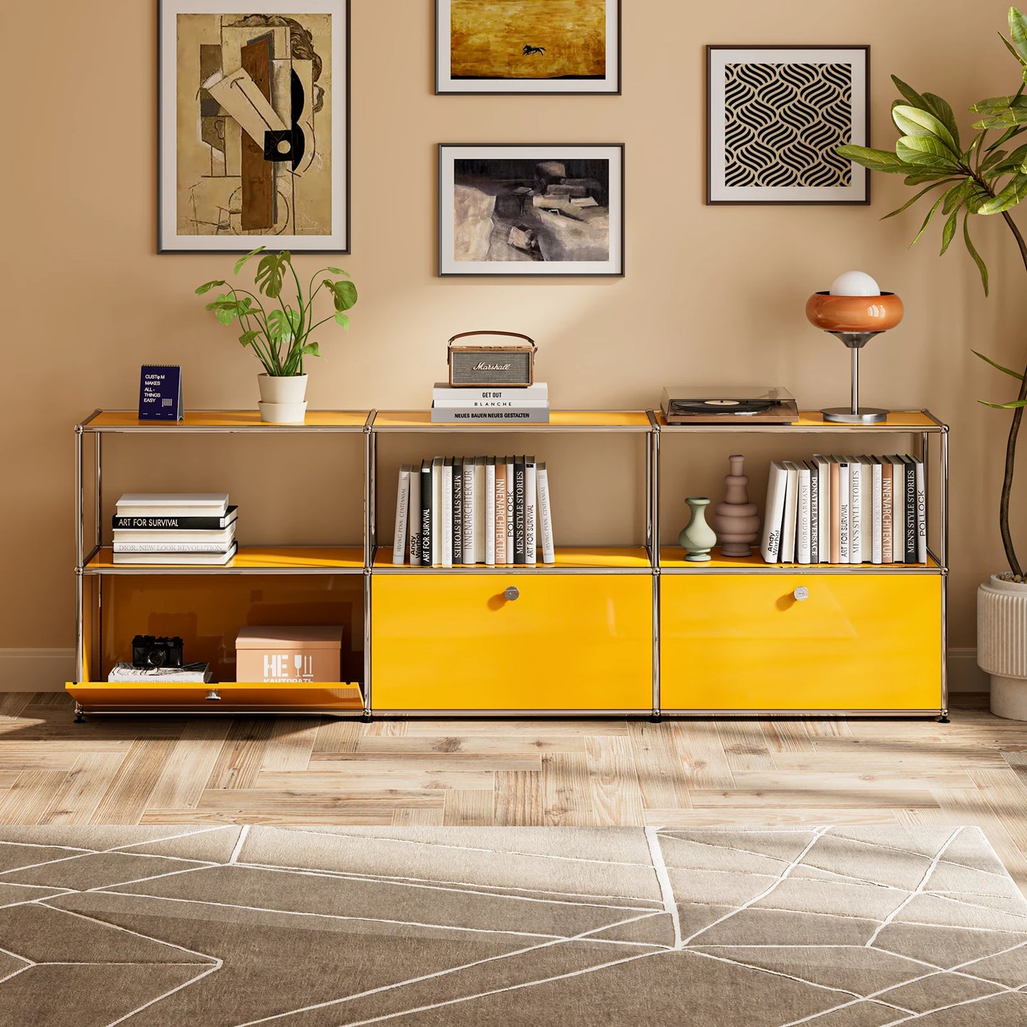 Stainless Steel Storage Cabinet Sideboard For Living Room