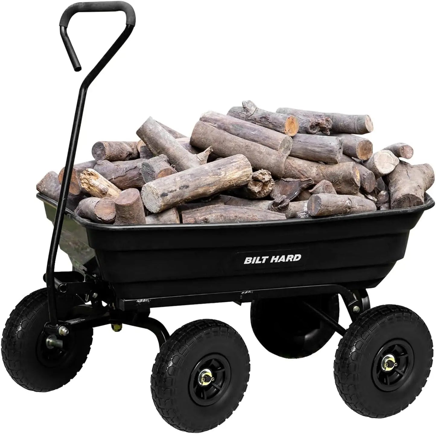 BILT HARD Poly Yard Dump Cart Rotating Handle 600 Lbs